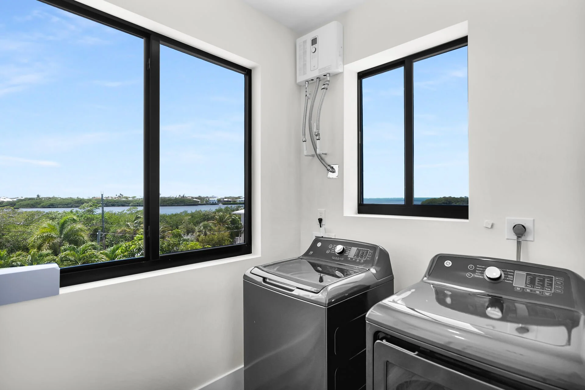 Luxury Laundry Room with Water Views in this Pool Home in Marathon Florida 