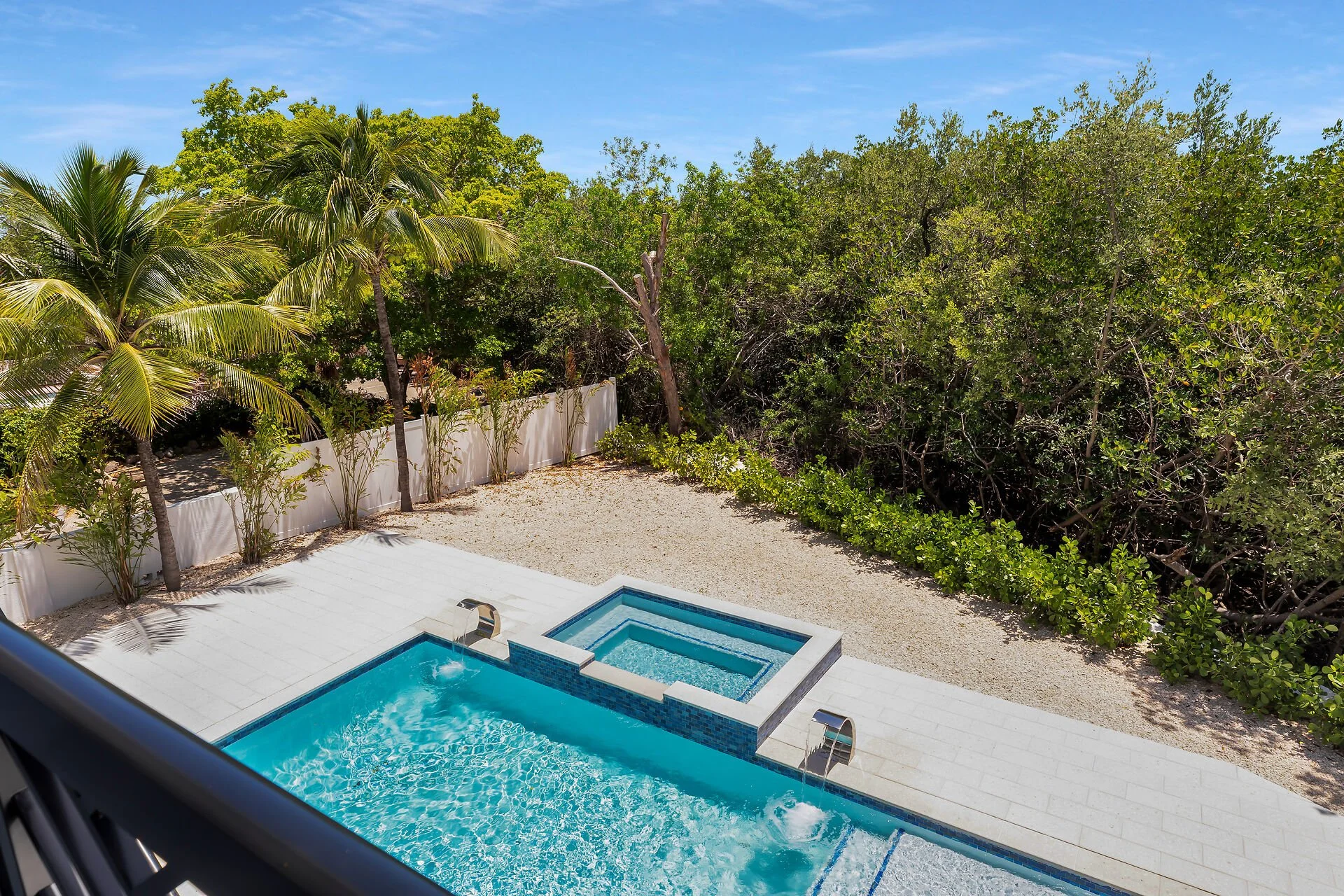 Balcony View of the Modern Pool Home in Marathon Florida 