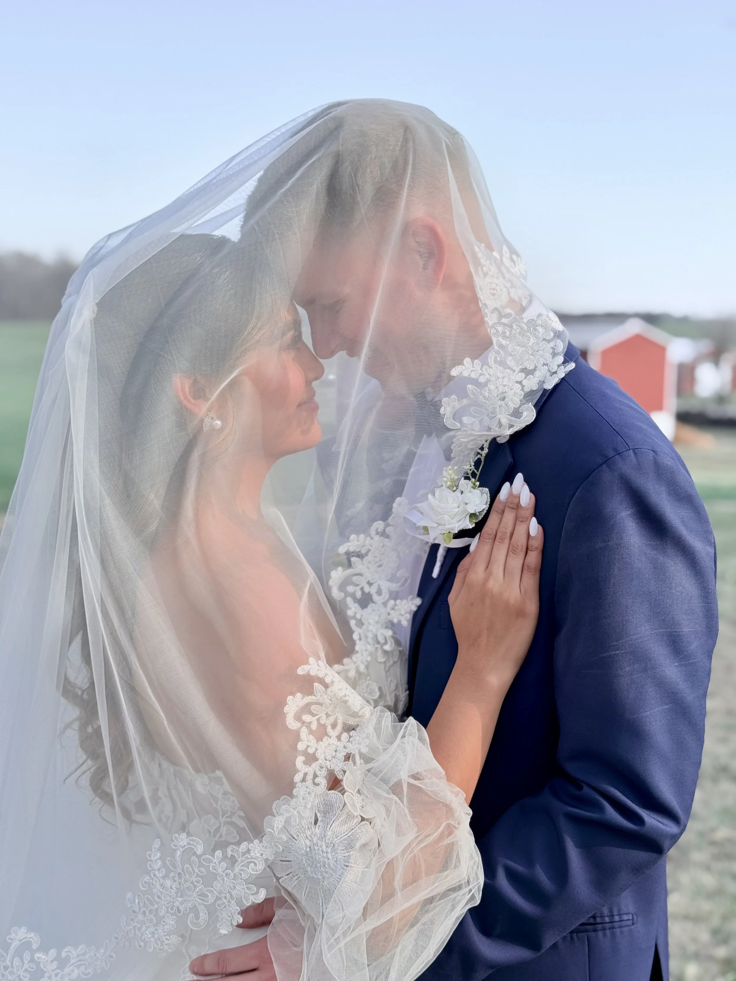 wedding content creator captures bride and groom during their wedding portraits