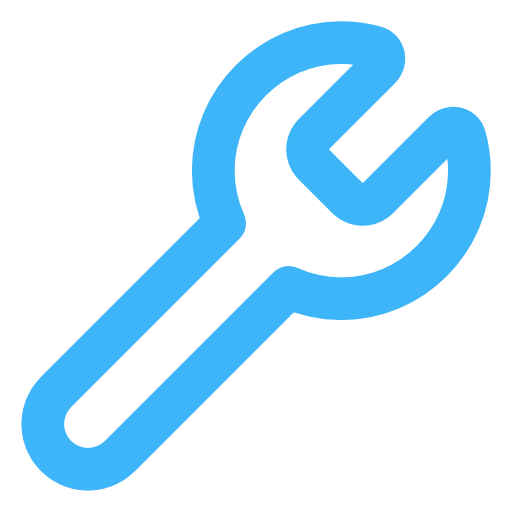 Blue wrench icon