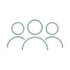 Icon of three people standing together