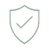 Shield with a checkmark inside