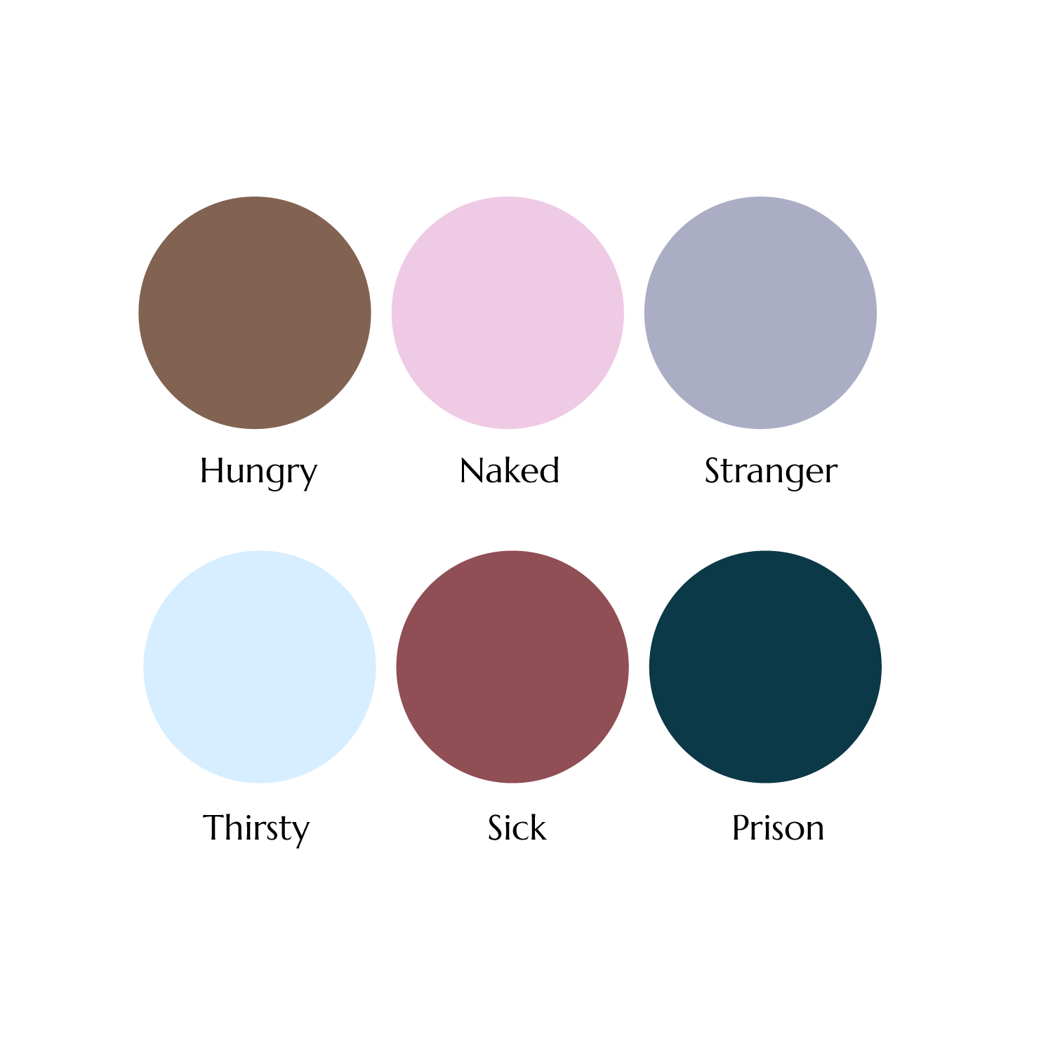 Color palette showing six different shades arranged in two rows, with labels 'Warm Tones' and 'Cool Tones' above each row.