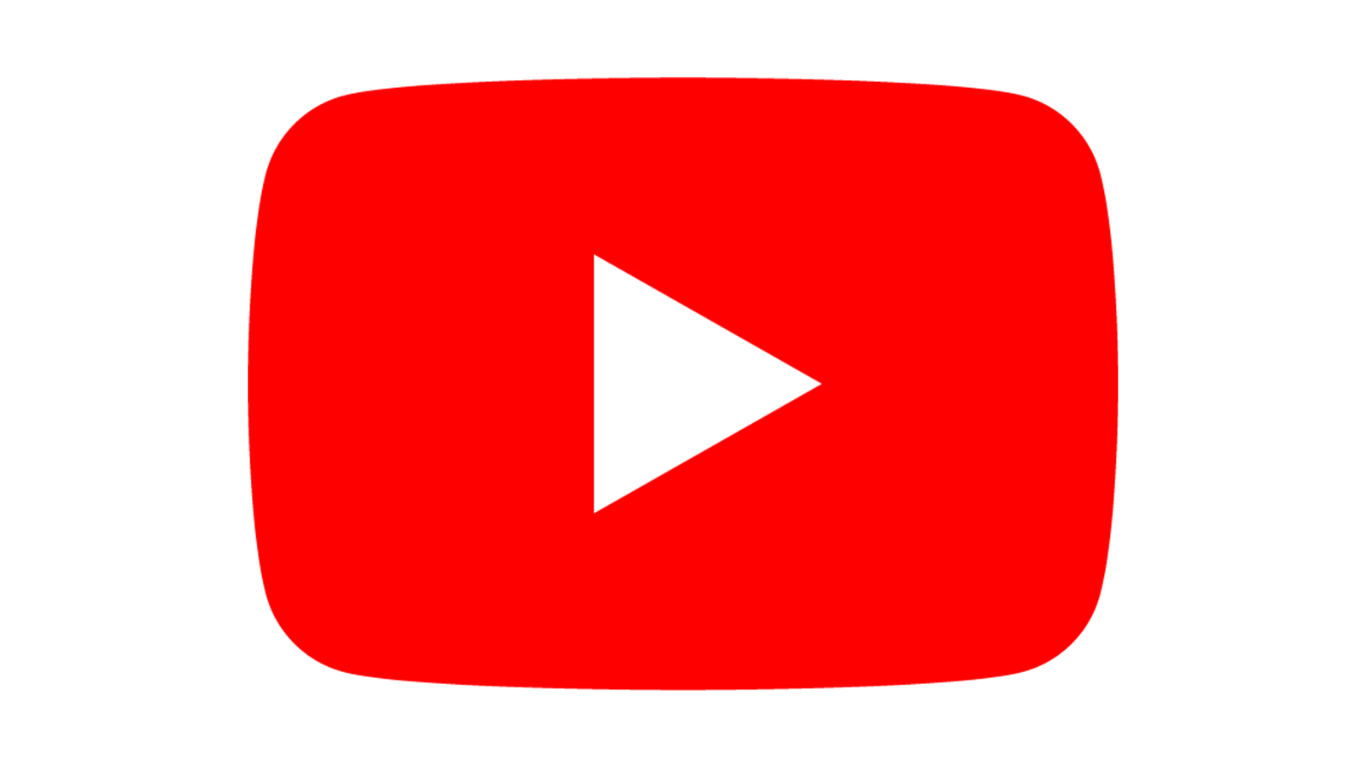 YouTube play button icon with red background and white triangle