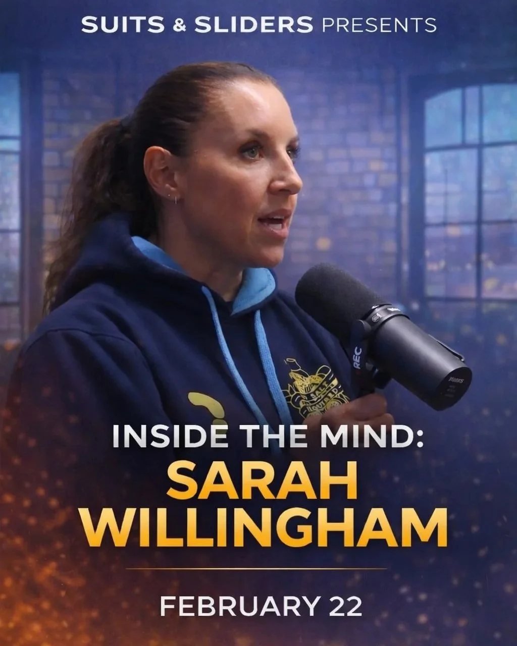 Inside the Mind: Sarah Willingham', hosted by 'Suits & Sliders'.