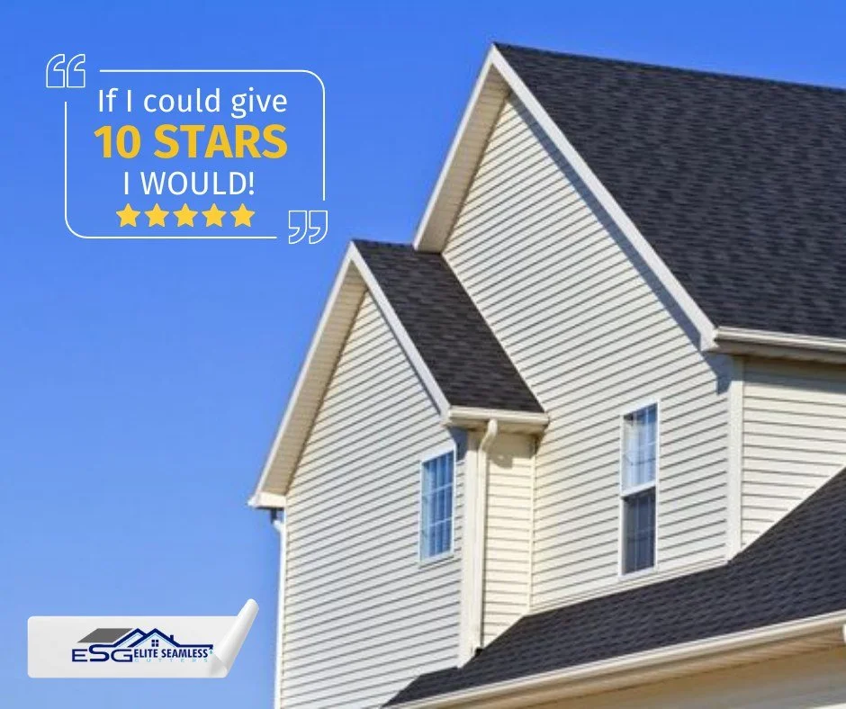&ldquo;If I could give 10 stars I would!" ⭐⭐⭐⭐⭐

We take pride in providing exceptional service that goes beyond expectations! 

Join the growing list of happy homeowners who trust Elite Seamless Gutters for top-notch gutter protection and insta