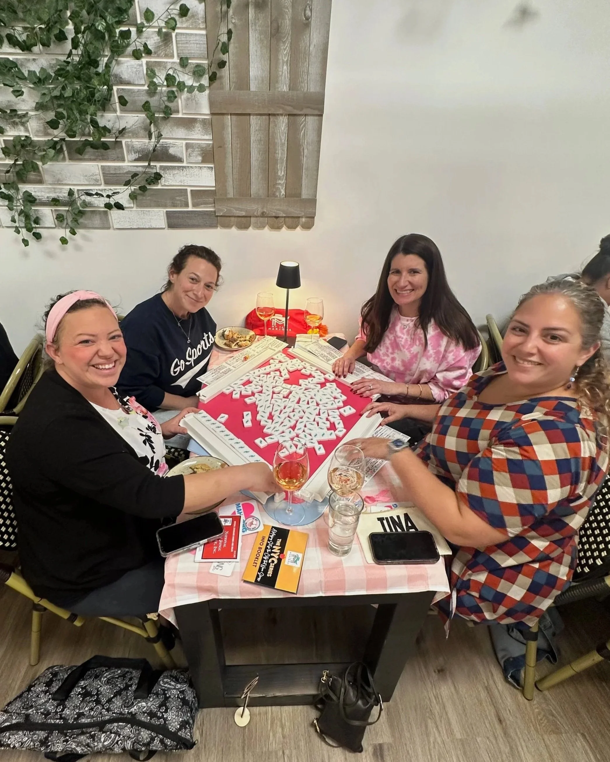 Group of women playing mahjong