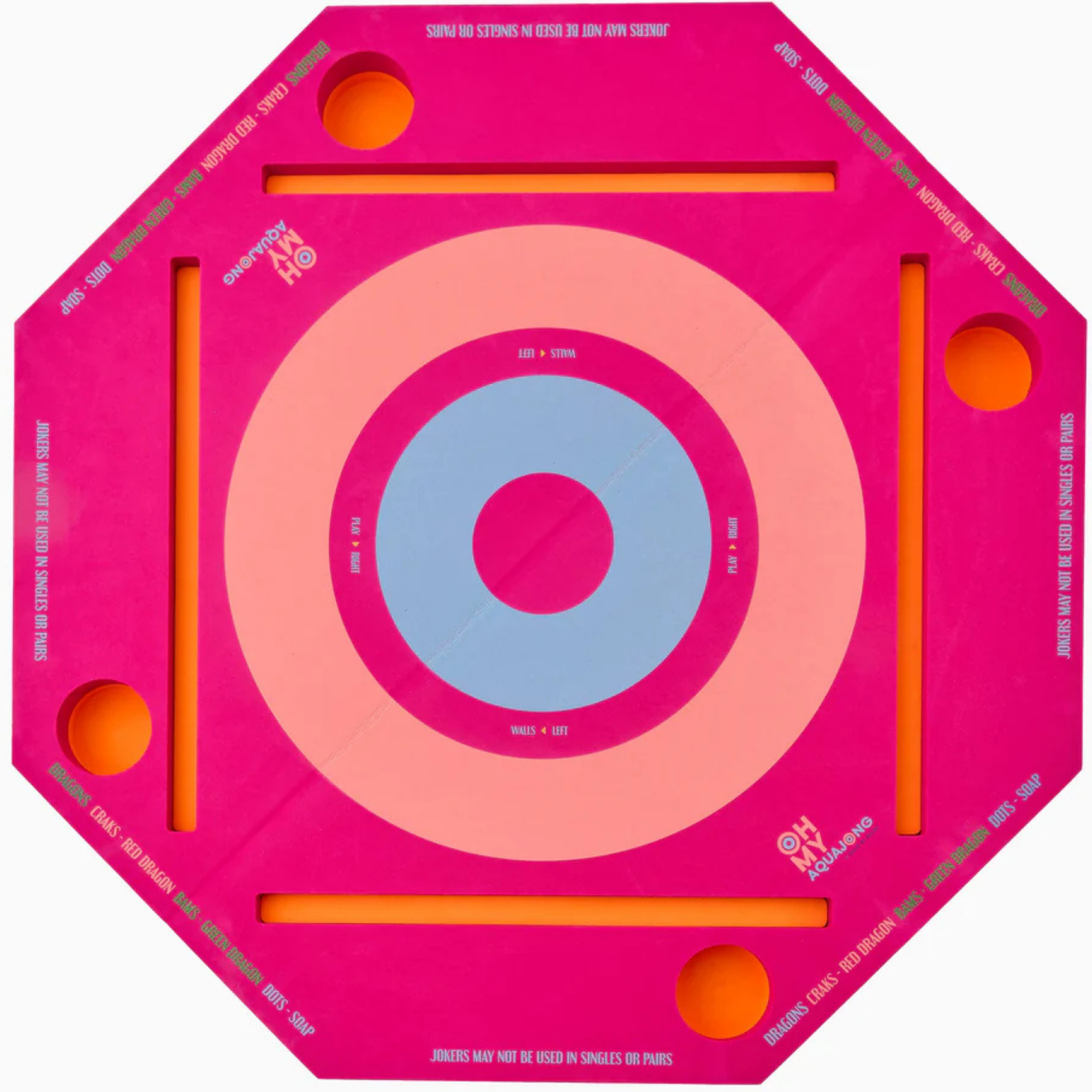 Pink Aqua Jong Pool Mat by Oh My Mahjong