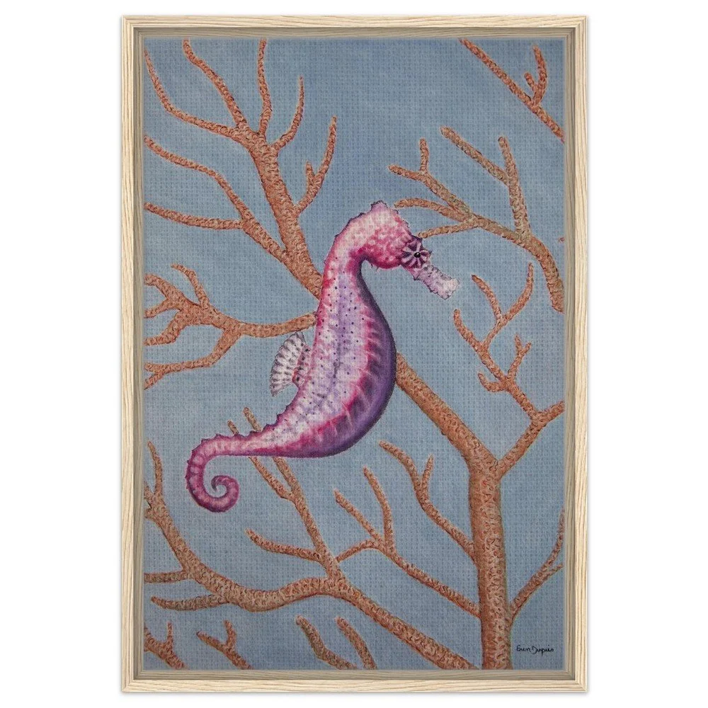 Taylor's Seahorse Framed Canvas