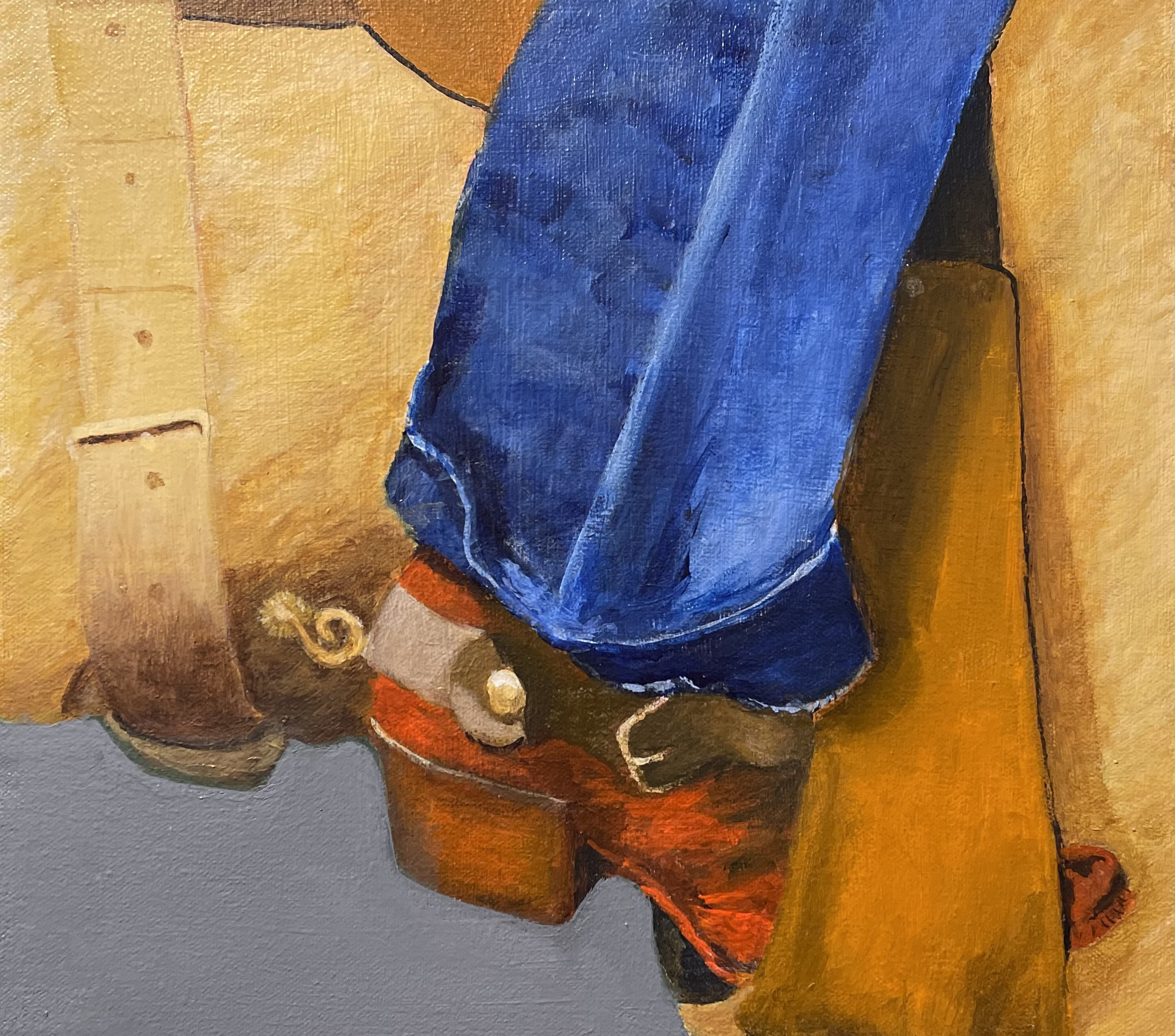 Mounted Boot 12 x 12 Acrylic Andrea Lazar
