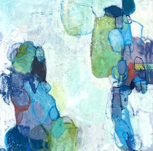 Textured Circles Circles 24 x 24 Mixed Media Britt Bair