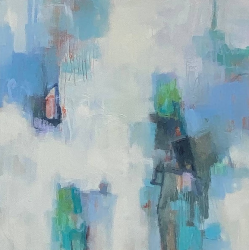 Cloudy Day 40 x 40 Mixed Media Britt Bair