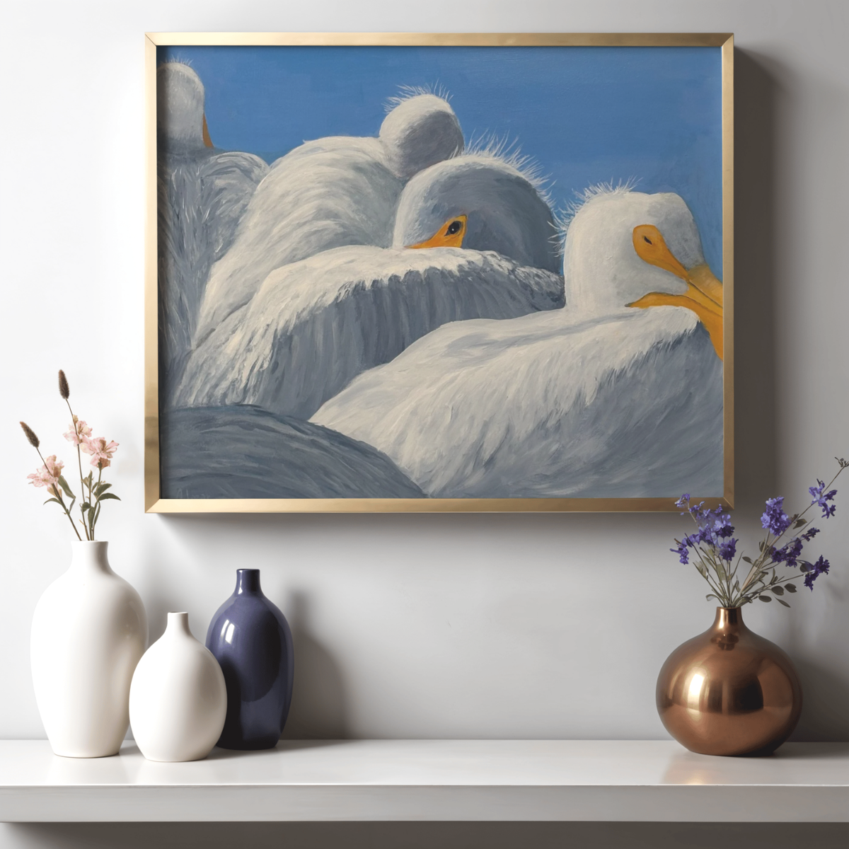 Andrea Lazar Peeking Pelican in frame