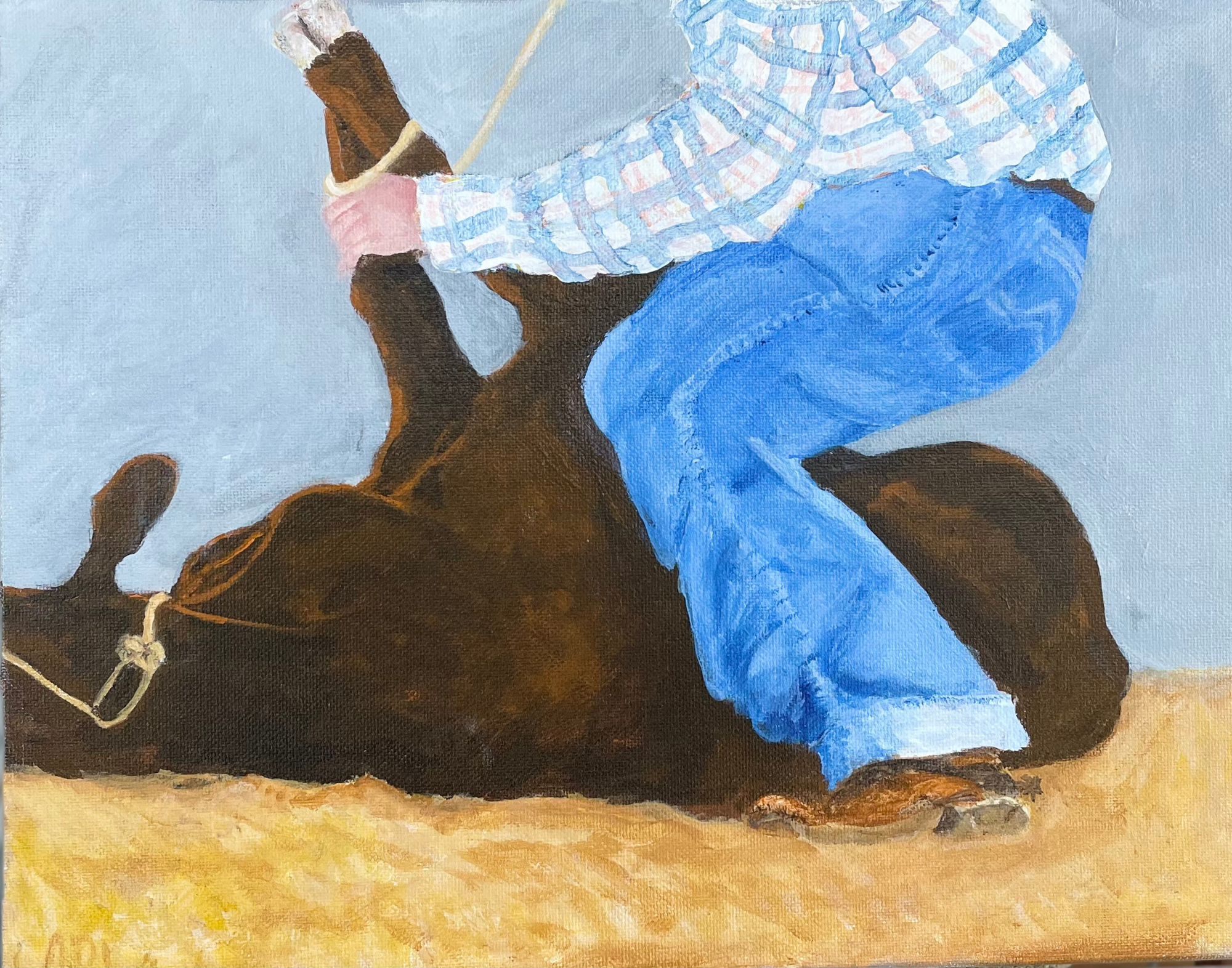 Not My First Rodeo 14 x 11 Acrylic Andrea Lazar