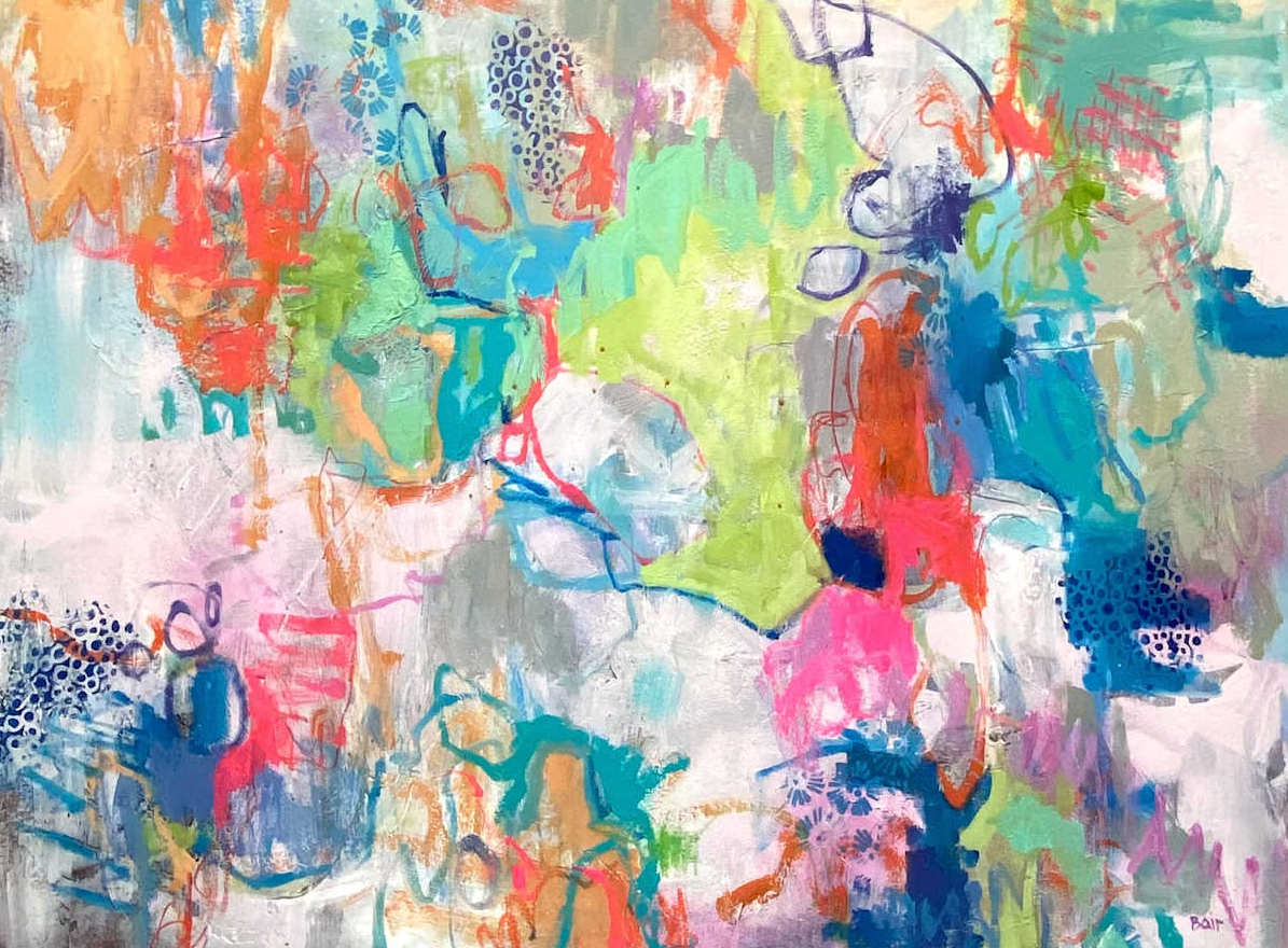 Brighten My Day 36 x 48 Mixed Media Britt Bair