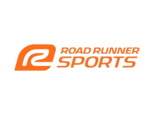 Road Runner Sports logo with stylized 'R' and orange text on a black background.
