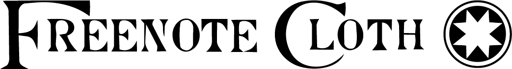 Black background with a white circular icon of a star with multiple points, resembling a compass rose, in the top right corner.