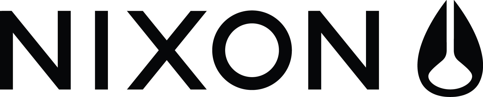 NIXON brand logo with stylized black text on a white background.