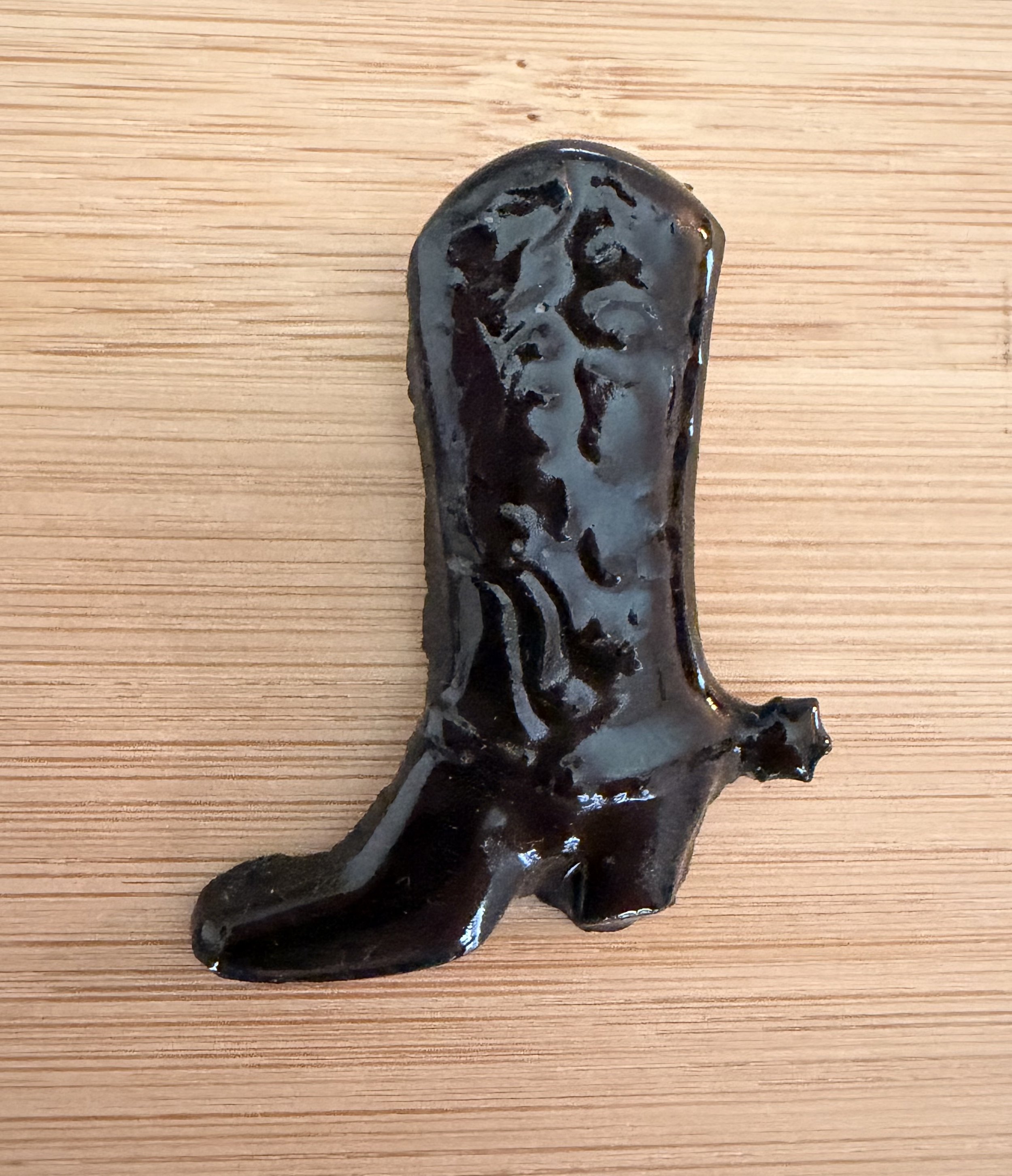 Black Cowboy Boot Magnet
