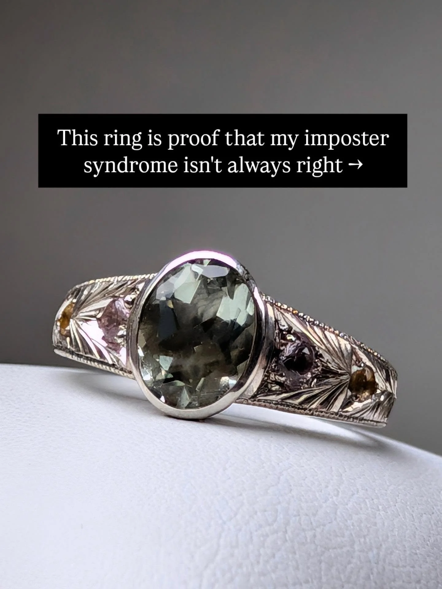 One of the best but also scariest things to hear as a jeweller is "just do what you want with it" 

It's such a massive compliment but my brain instantly starts doubting whether I'm "creative enough". I've always had a weird impos