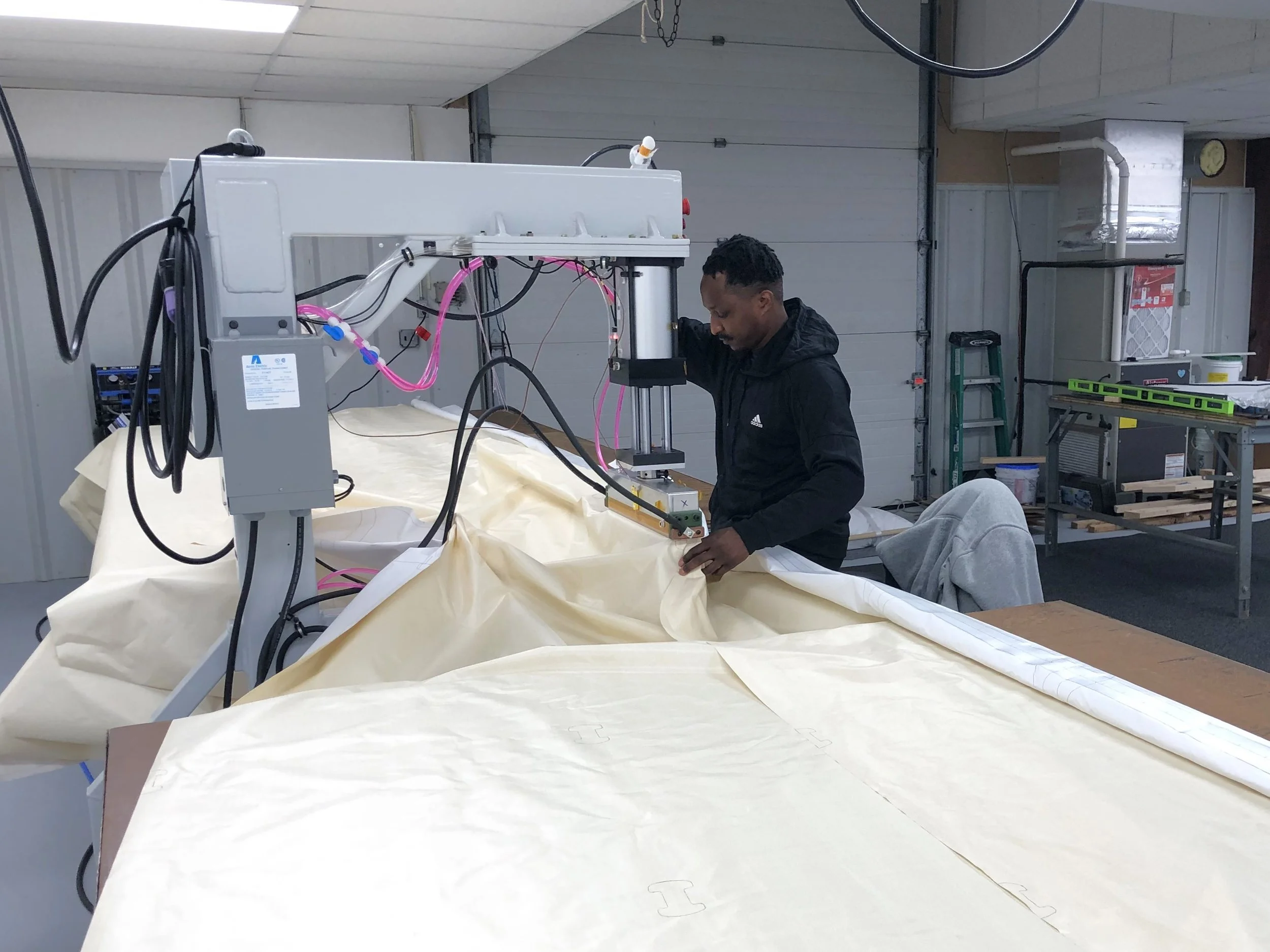 Manufacturing of softgoods, inflatables, and textiles using specialized heat seal equipment