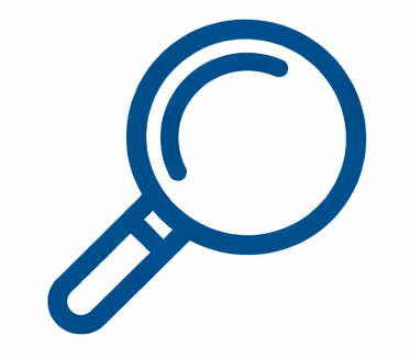 Illustration of a magnifying glass.
