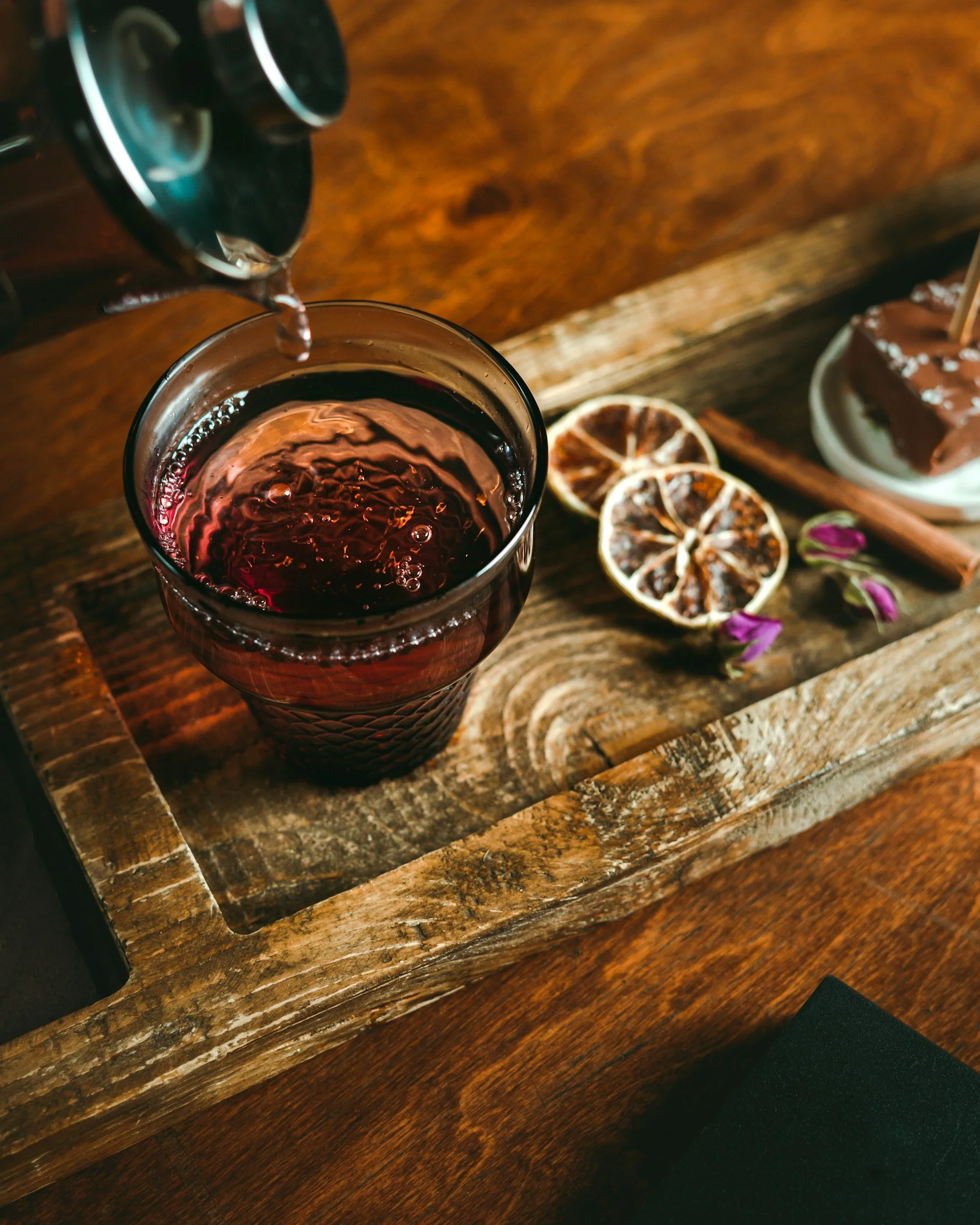 Tea ritual for calming presence