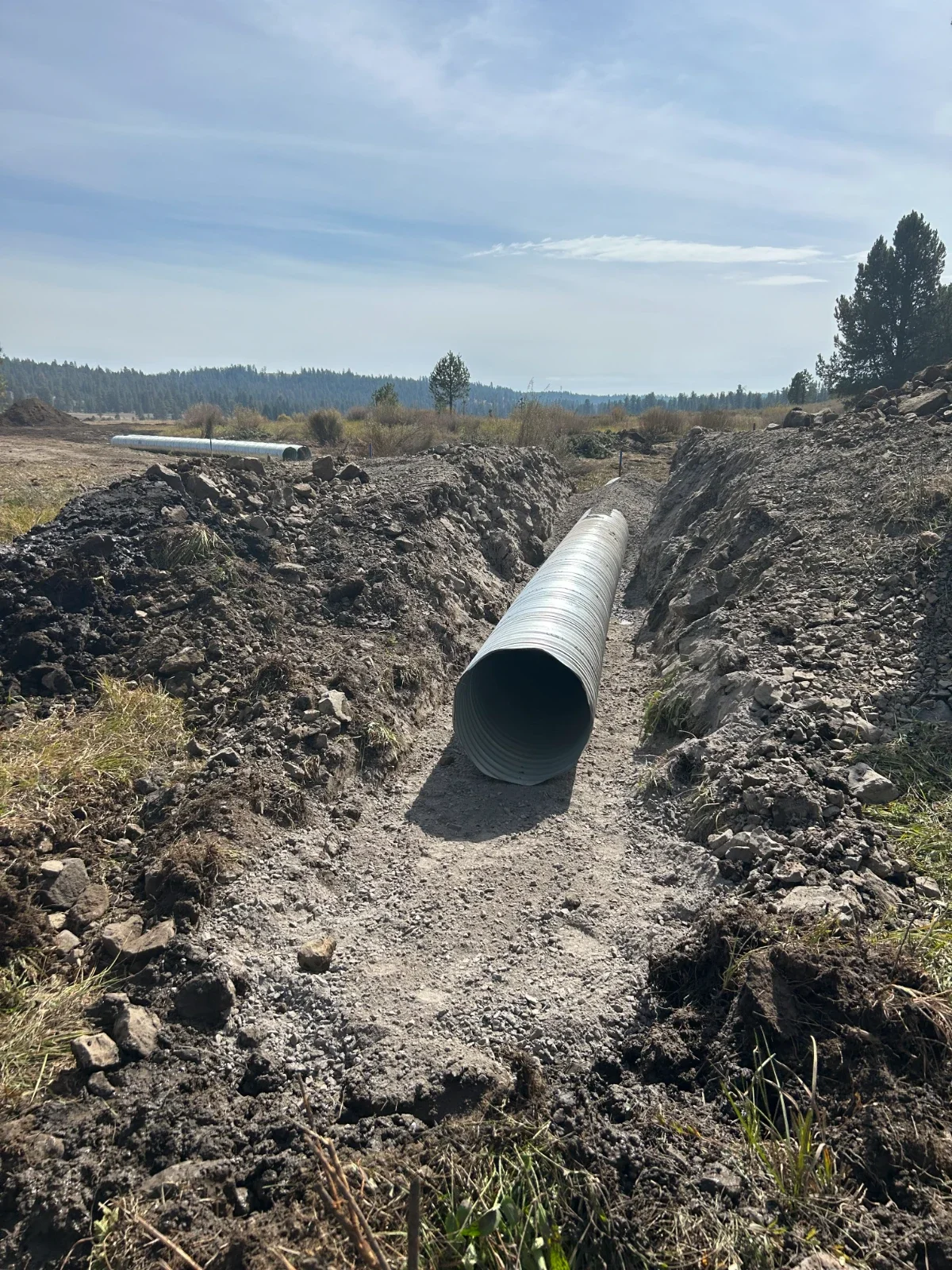 Placing a culvert