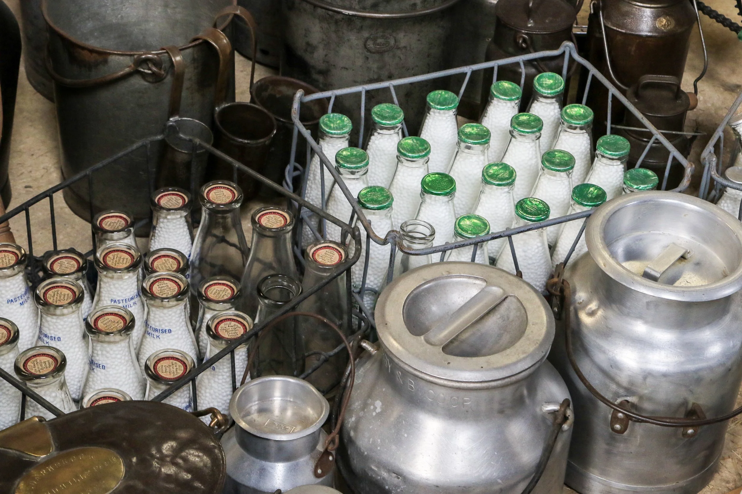 MILKMAN, MILK CHURNS, MILK CRATES, MILK BOTTLES, MILK DELIVERY