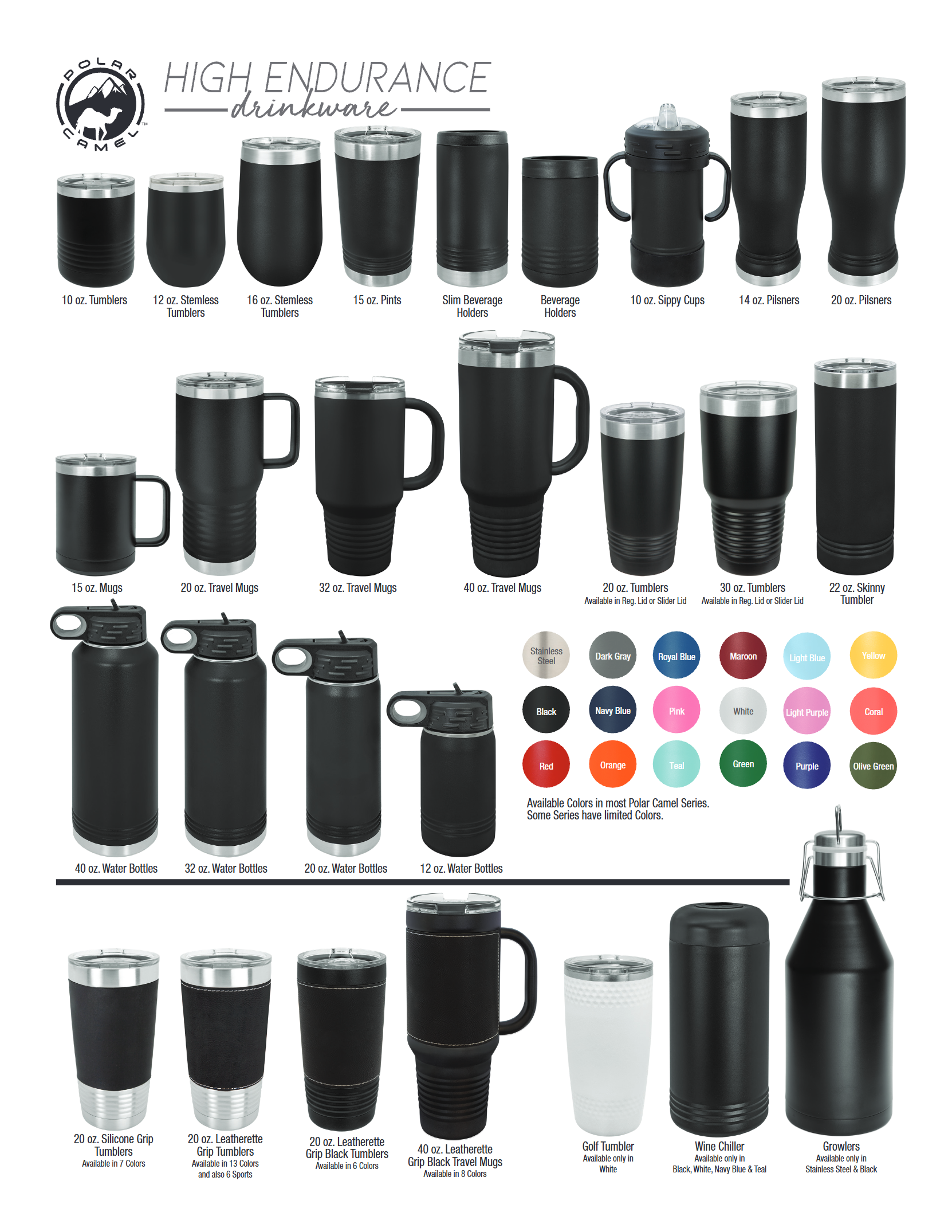 Laser Engraved Polar Camel Drinkware
