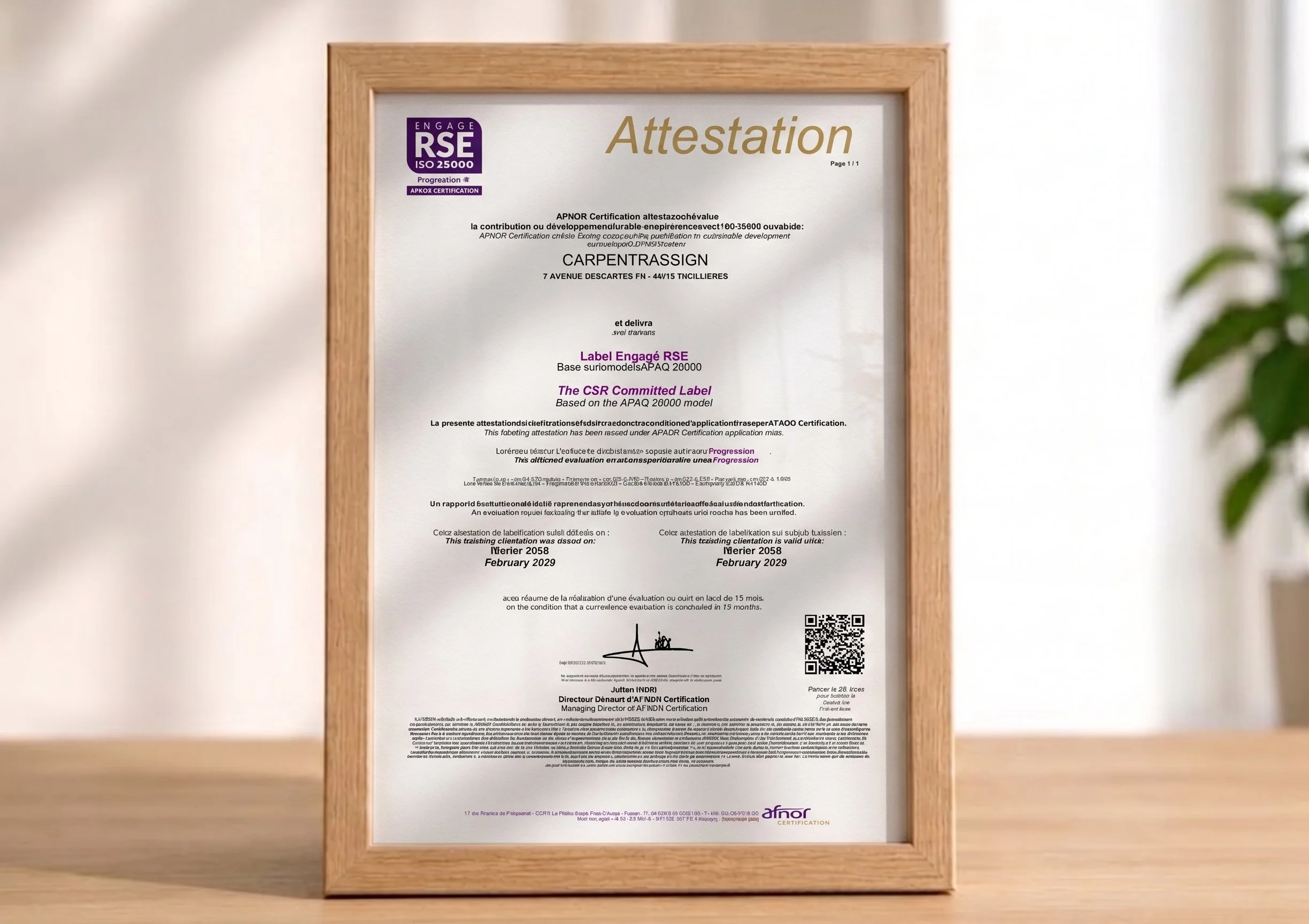 Le label Engagé RSE d’AFNOR et le label Responsibility Europe reconnaissent et valorisent notre engagement en matière de responsabilité sociale, environnementale, éthique et de gouvernance.