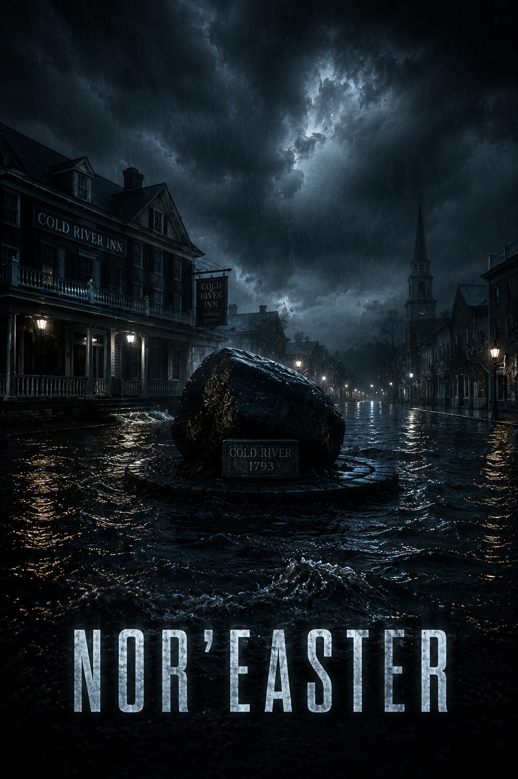 Poster for NOR'EASTER, a supernatural horror thriller screenplay by Brett Wickman.