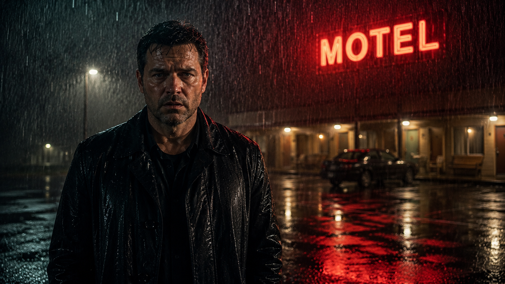 Jeff stands alone beneath the rain, a quiet reminder that every life holds a story invisible to the outside world.