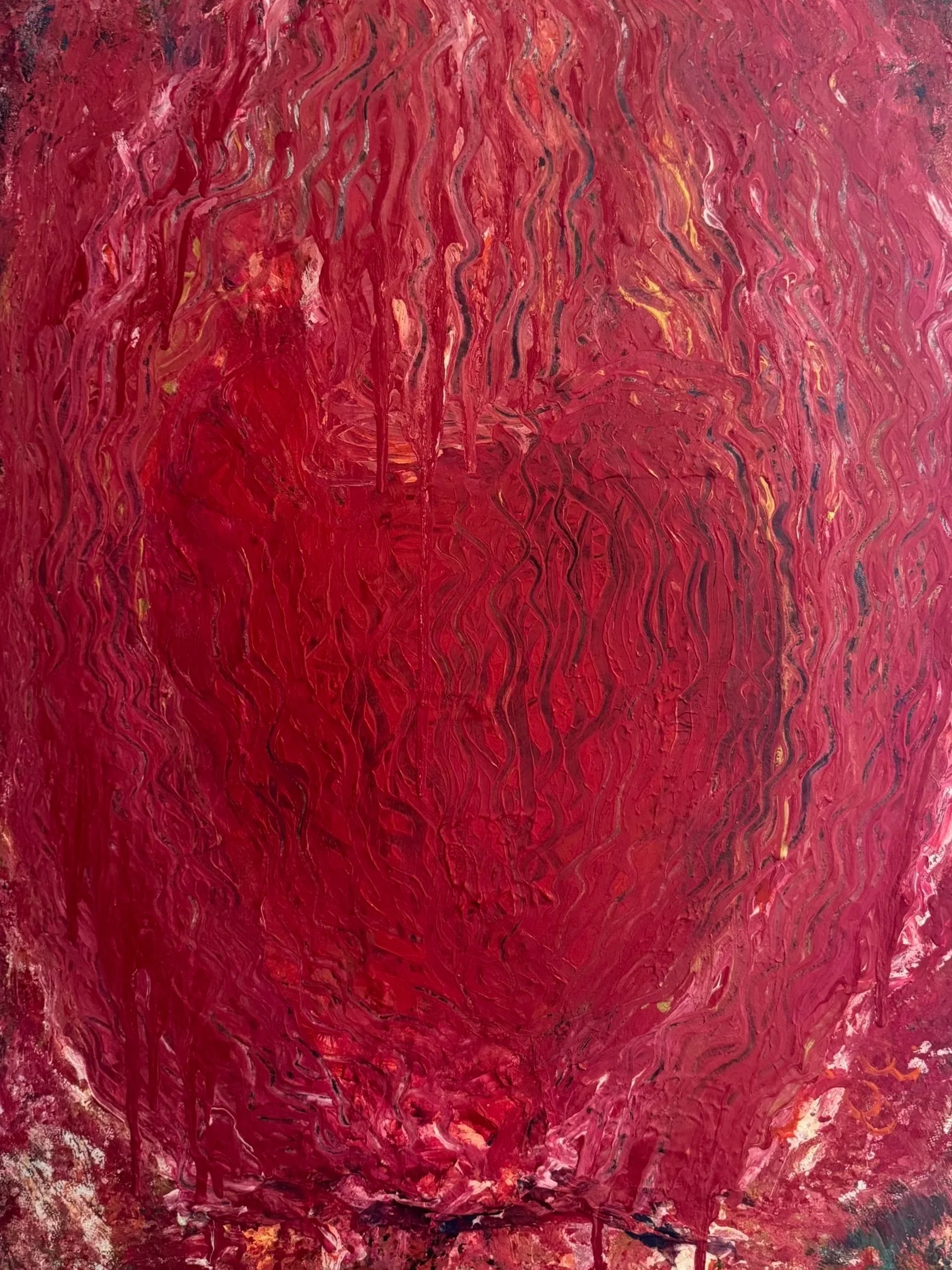 HE-ART ON FIRE | 24x30" | Mixed Media