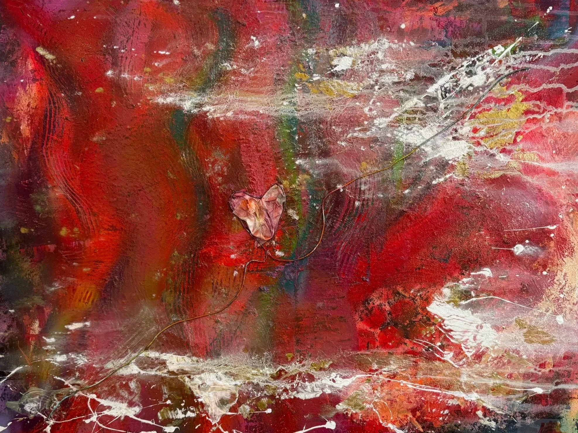 INVISIBLE STRING THEORY | 24x30" | Mixed Media