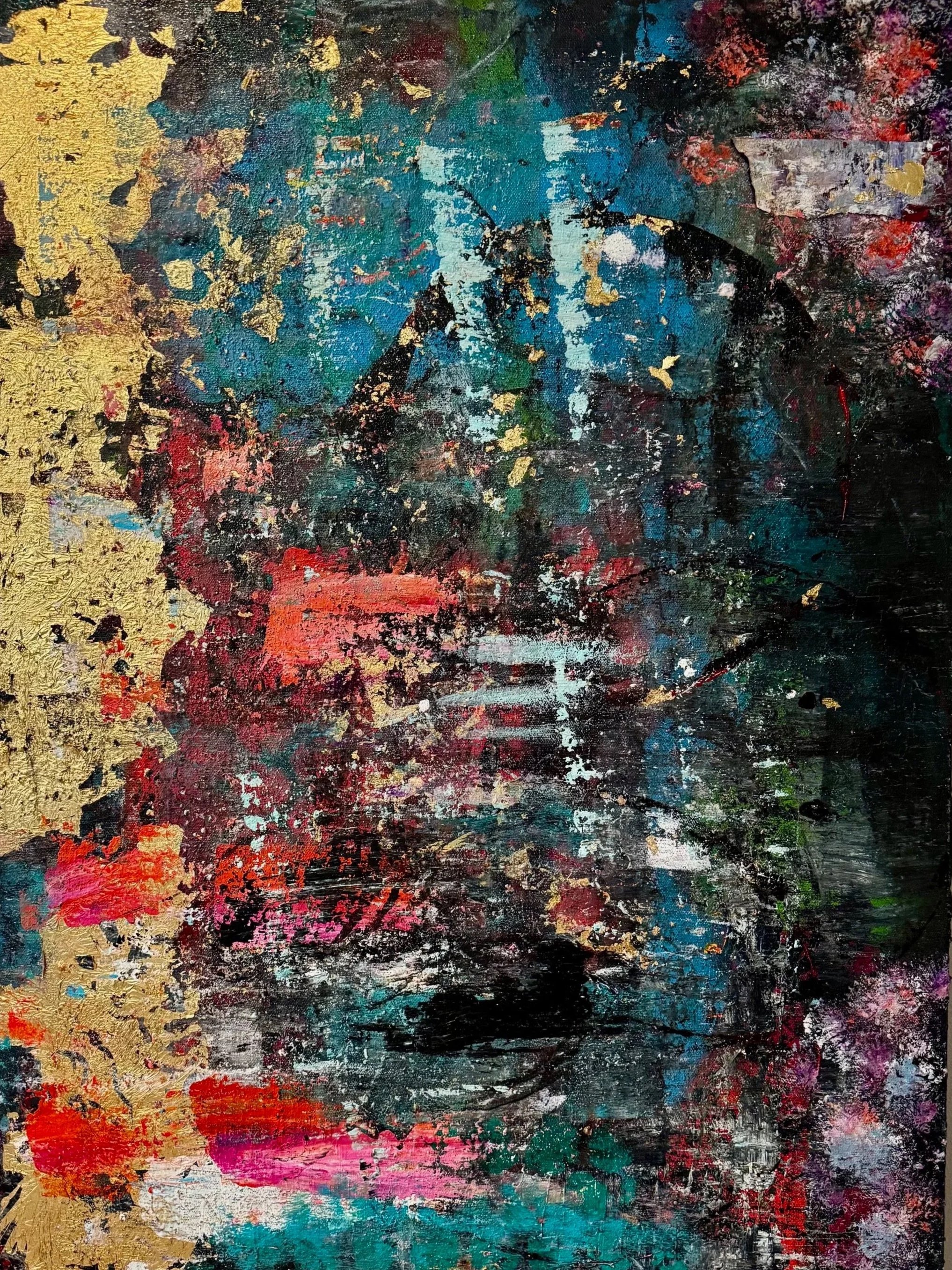 IMPERFECT MOVEMENT FORWARD | 24x30" | Mixed Media