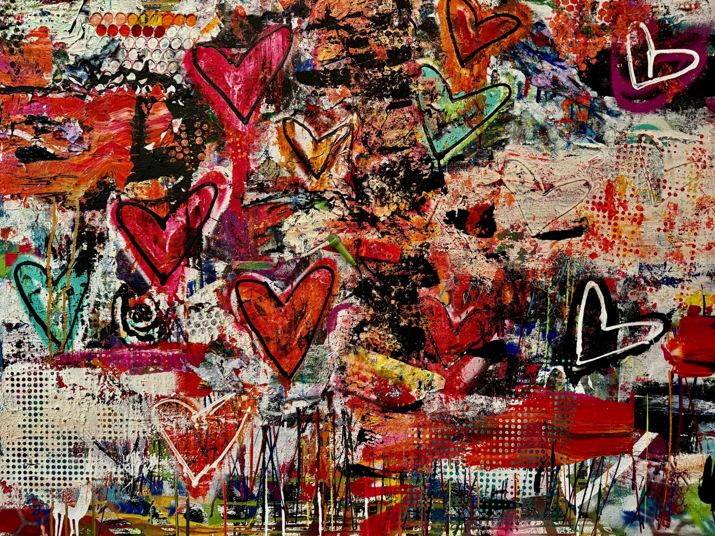 SPEAK YOUR TRUTH | 30x40" | Mixed Media