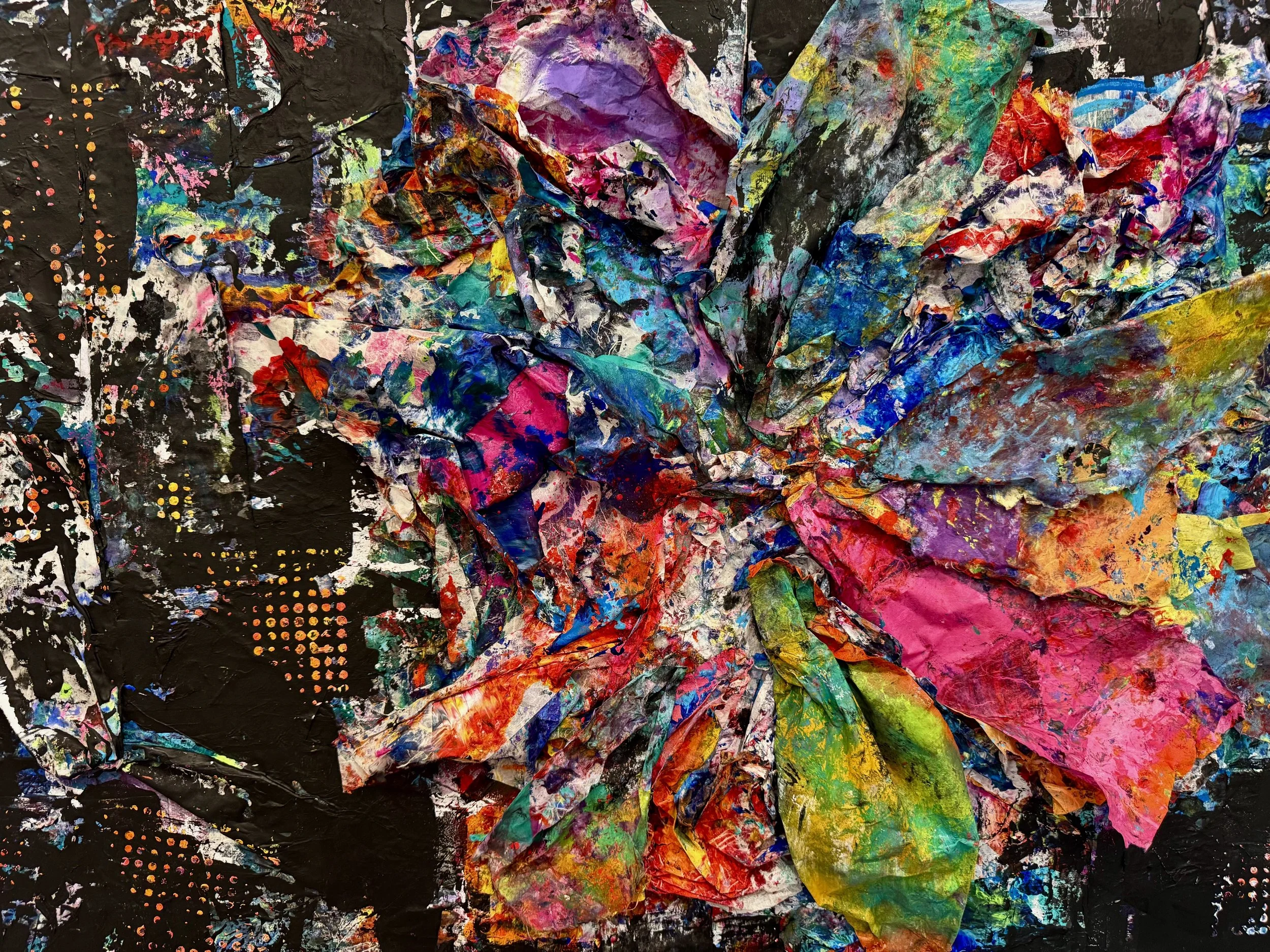 HE LOVES ME, HE LOVES ME STILL | 24x36" | Mixed Media