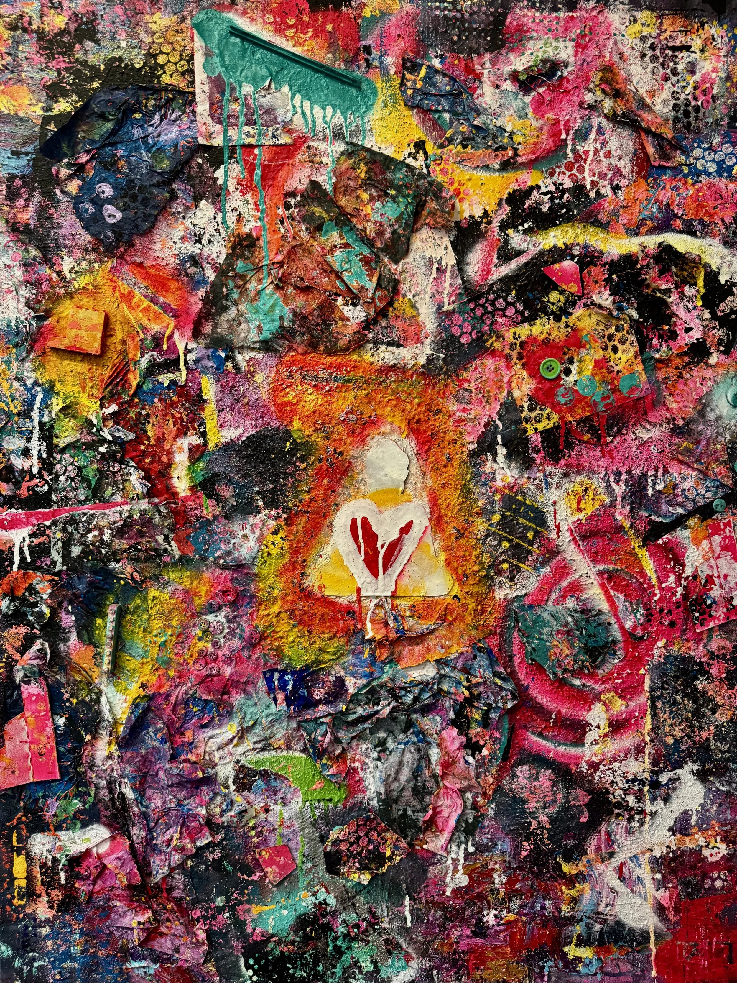 INNER WORLD | 30x40" | Mixed Media