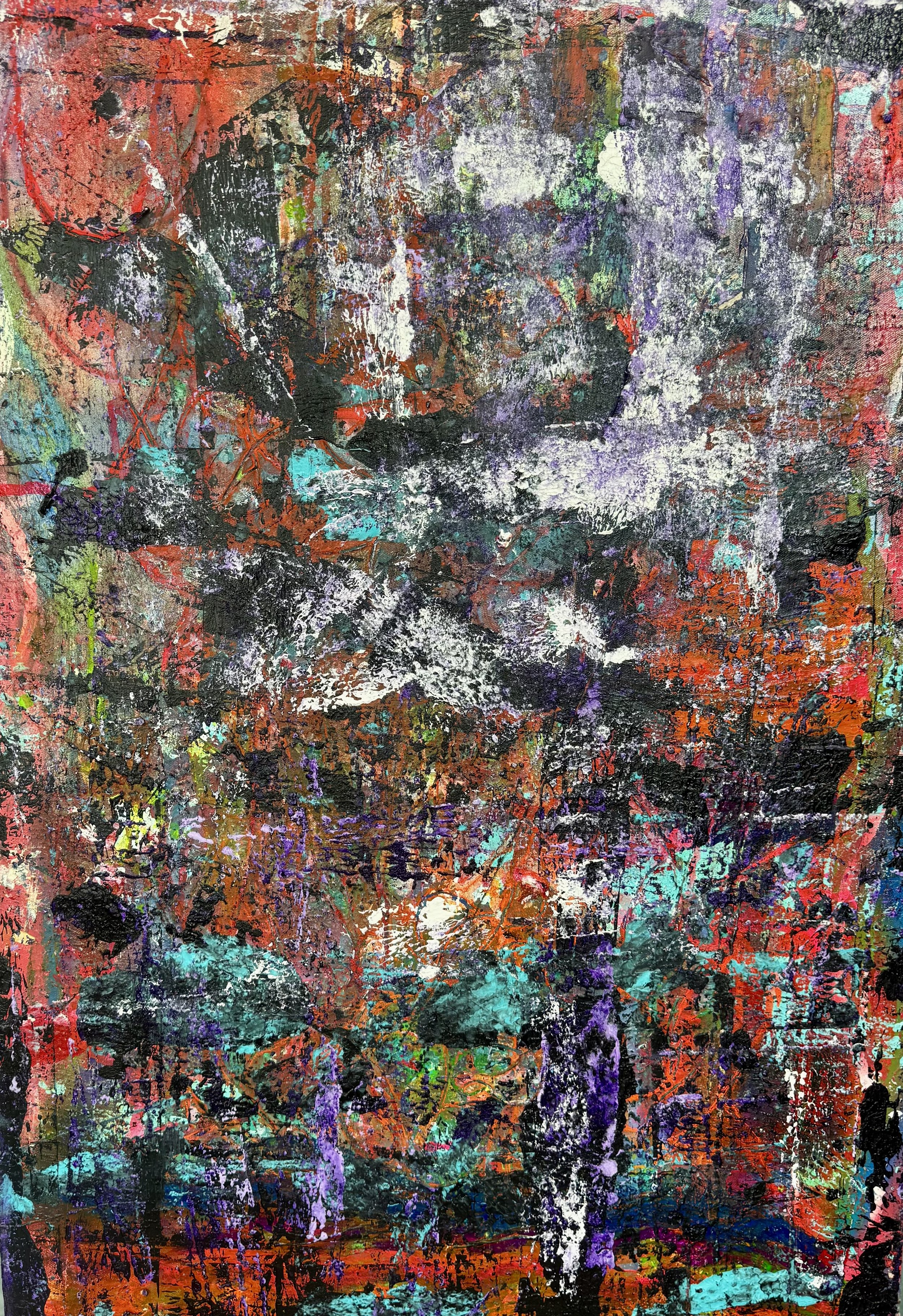 FCKING CHAOS | 24x30" | Mixed Media 