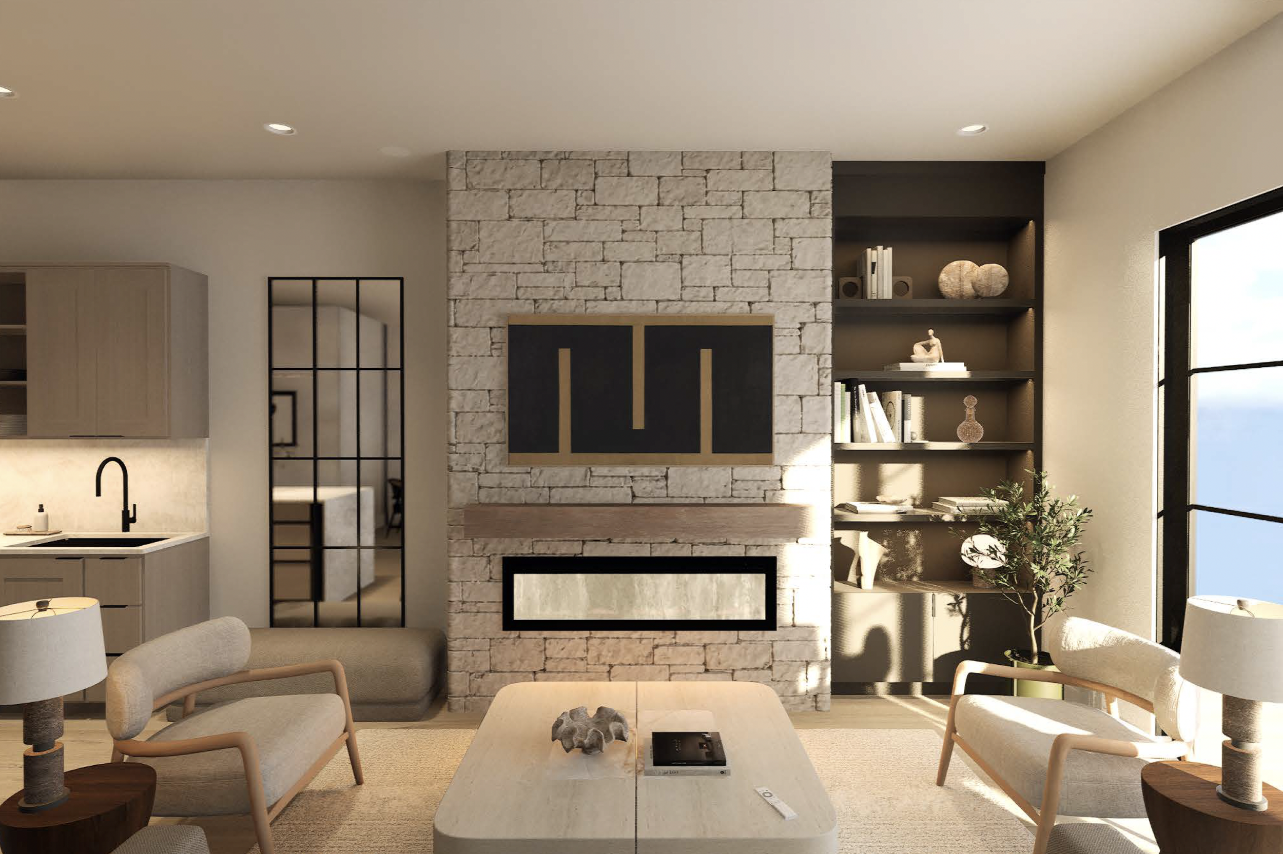 An image of The Cedar's great room