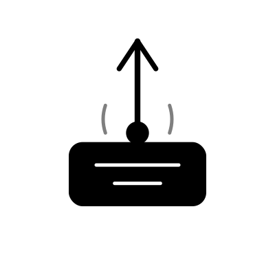 Black background with a white horizontal line and two smaller lines below it.