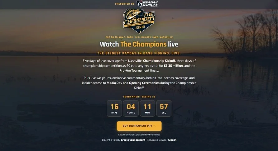 PPV page with Sign in for returning viewers