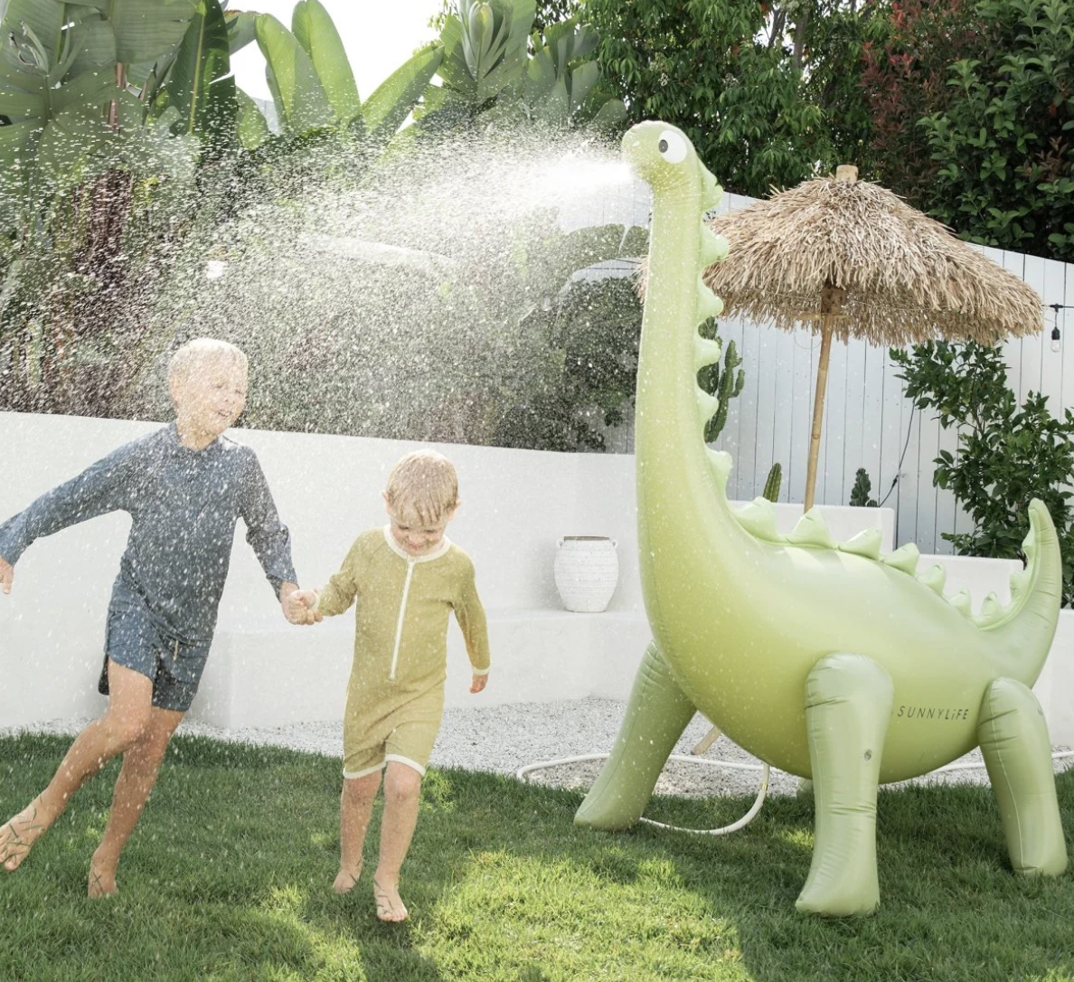 Green Dino Water Sprinkler