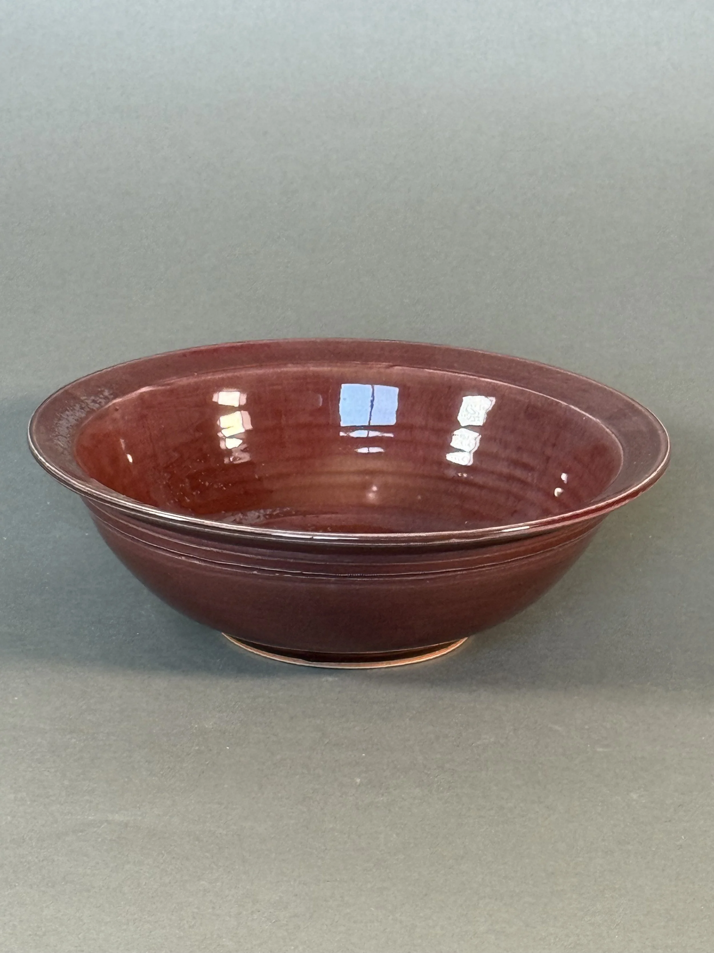 Artisan Copper Red Porcelain Bowl