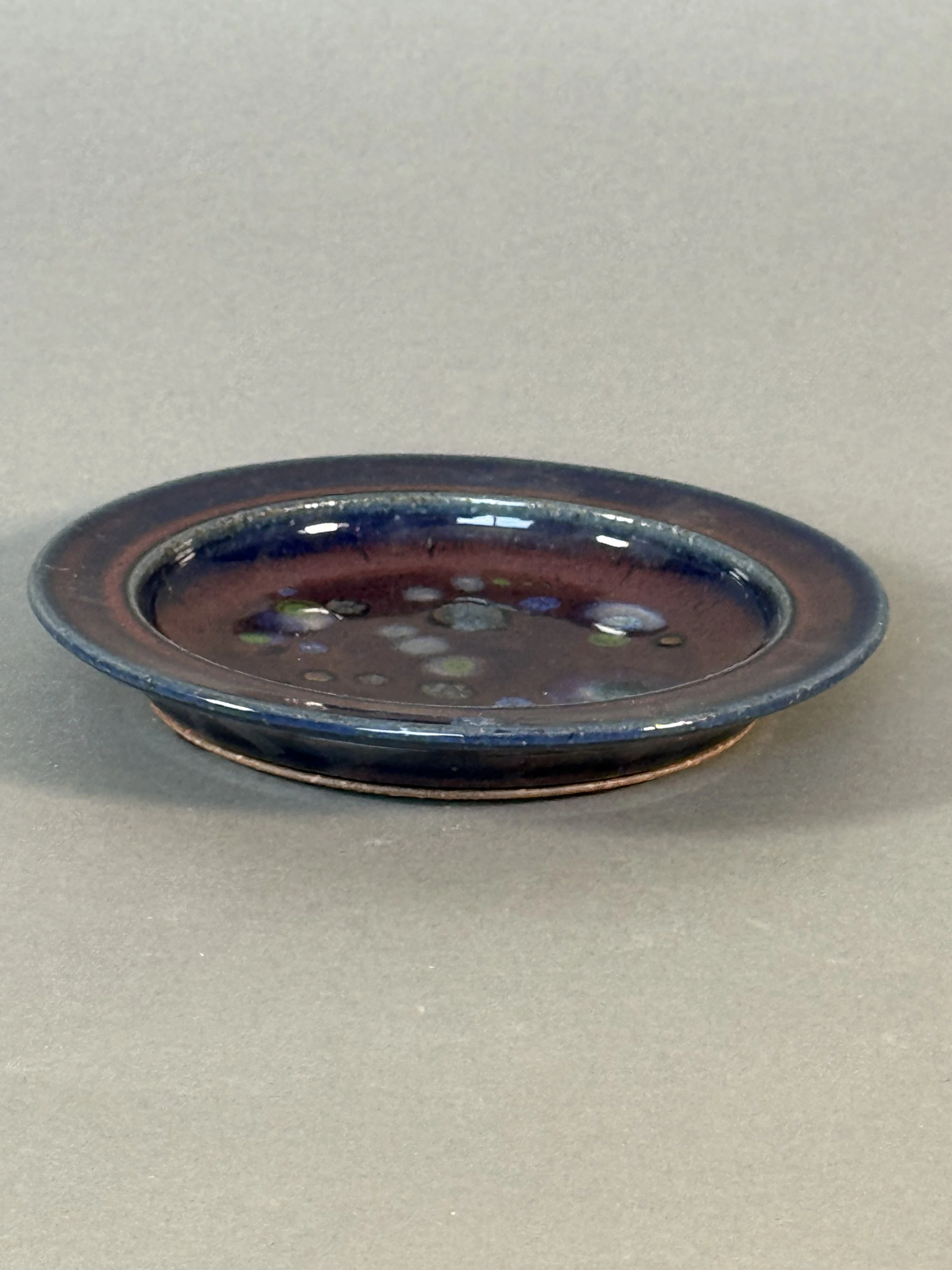 Artisan Burgundy Stoneware Plate