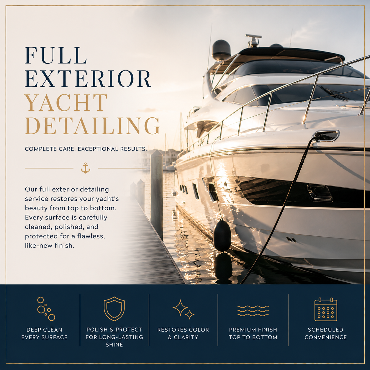 Full Exterior Yacht Detailing