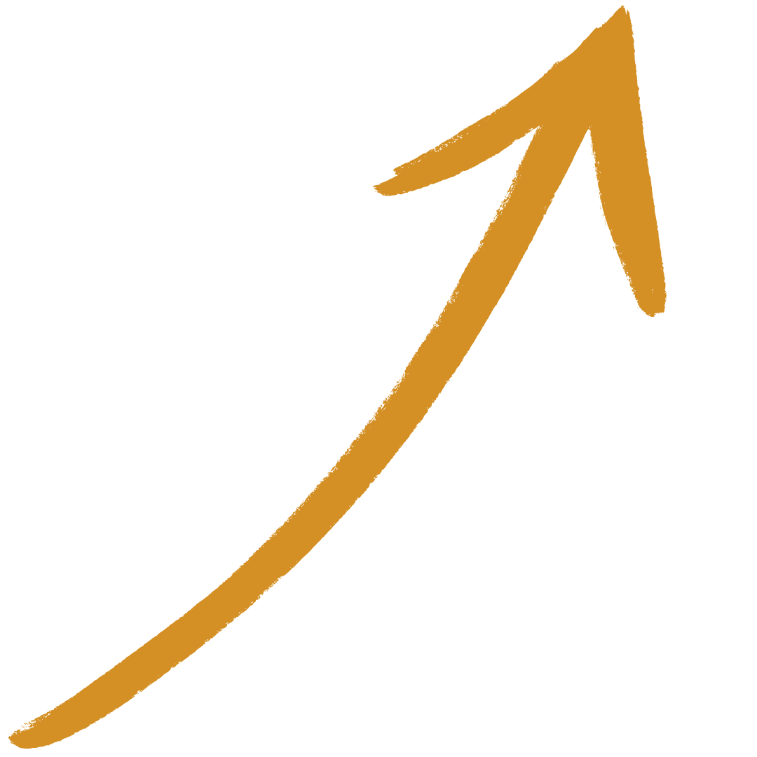 A gold-colored upward trending arrow.
