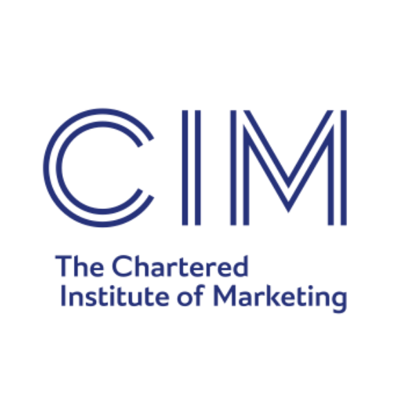 The logo of The Chartered Institute of Marketing with the letters CIM and the full name below.
