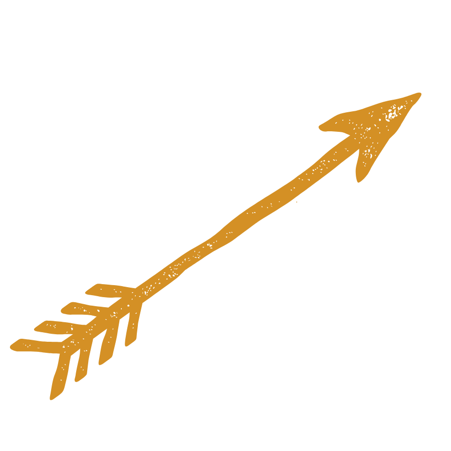 A gold arrow pointing diagonally upward on a black background.